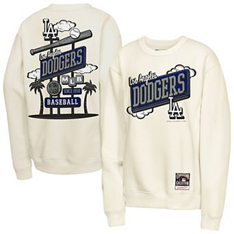 Youth Mitchell & Ness Natural Los Angeles Dodgers Retro Billboard Sweatshirt