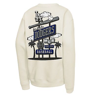 Youth Mitchell & Ness Natural Los Angeles Dodgers Retro Billboard Sweatshirt