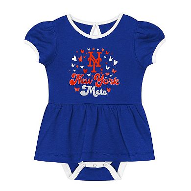 "Girls Newborn Outerstuff New York Mets Play Day Bodysuit, Headband & Booties Set"