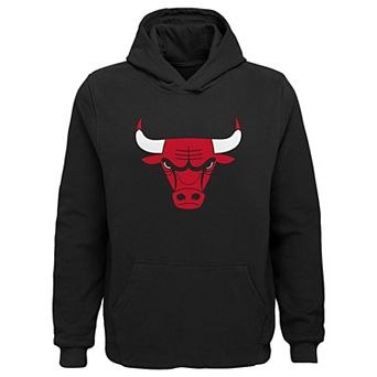Youth Outerstuff Black Chicago Bulls Primary Logo Pullover Hoodie