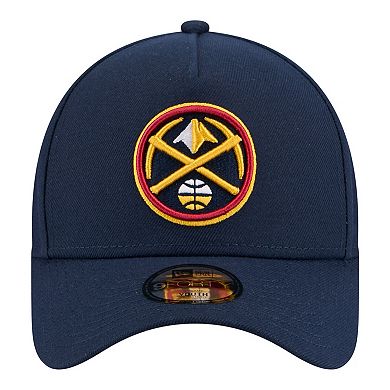 Youth New Era Navy Denver Nuggets 9FORTY A-Frame Adjustable Hat