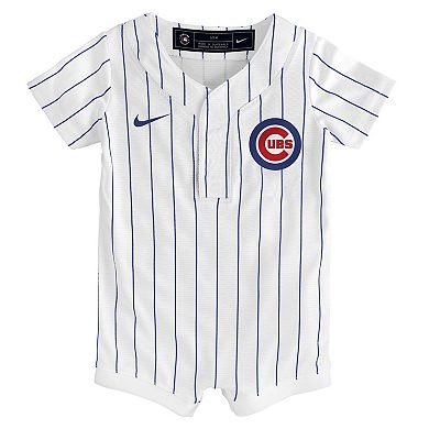 Newborn & Infant Nike White Chicago Cubs Home Replica Romper Jersey