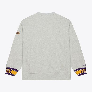 Men's Mitchell & Ness Gray Los Angeles Lakers Team Celebration Fleece Sweatshirt
