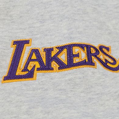Men's Mitchell & Ness Gray Los Angeles Lakers Team Celebration Fleece Sweatshirt