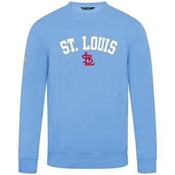 Men's Levelwear Light Blue St. Louis Cardinals Zane Felt Arch Pullover Sweatshirt
