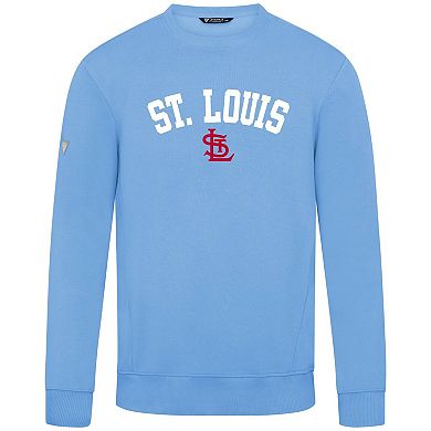 Men's Levelwear Light Blue St. Louis Cardinals Zane Felt Arch Pullover Sweatshirt