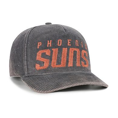 Men's '47 Charcoal Phoenix Suns Reclaim Snow Wash Corduroy Adjustable Hitch Hat