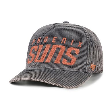 Men's '47 Charcoal Phoenix Suns Reclaim Snow Wash Corduroy Adjustable Hitch Hat