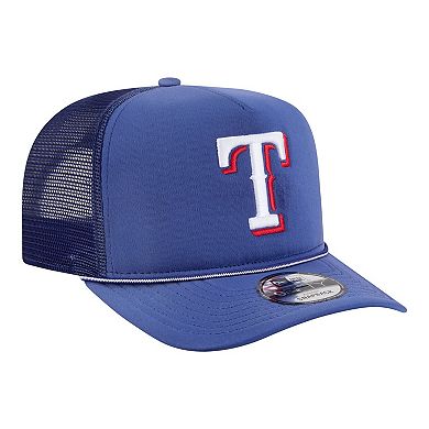 Men's New Era Royal Texas Rangers Worn A-Frame 9FIFTY Trucker Snapback Hat