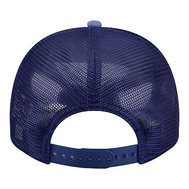 Men's New Era Royal Texas Rangers Worn A-Frame 9FIFTY Trucker Snapback Hat