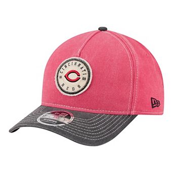 Men's New Era Red/Black Cincinnati Reds Felt M-Crown A-Frame 9FORTY Adjustable Hat