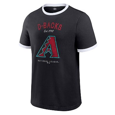 Men's Darius Rucker Collection by Fanatics Black Arizona Diamondbacks Washed Ringer T-Shirt