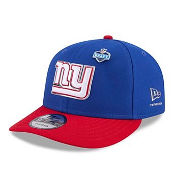 Men's New Era Royal/Red New York Giants 2026 NFL Draft On Stage Pre-Curved 9FIFTY Snapback Hat