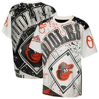 Youth Outerstuff Cream Baltimore Orioles Big League Top Player Bold All-Over-Print T-Shirt
