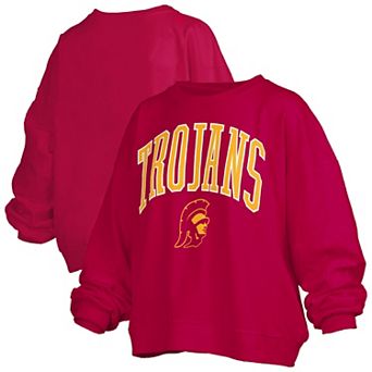 Women's Pressbox Cardinal USC Trojans Plus Size Nelson Janise Sweatshirt