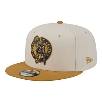 Men's New Era Cream/Tan Boston Celtics Two-Tone Color Pack 9FIFTY Snapback Hat