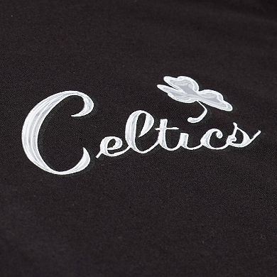 Men's Mitchell & Ness Black Boston Celtics Chrome Heritage T-Shirt