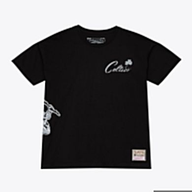 Men's Mitchell & Ness Black Boston Celtics Chrome Heritage T-Shirt