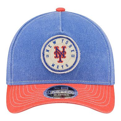 Men's New Era Royal/Orange New York Mets Felt M-Crown 9FORTY Adjustable Hat