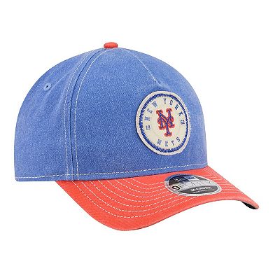 Men's New Era Royal/Orange New York Mets Felt M-Crown 9FORTY Adjustable Hat