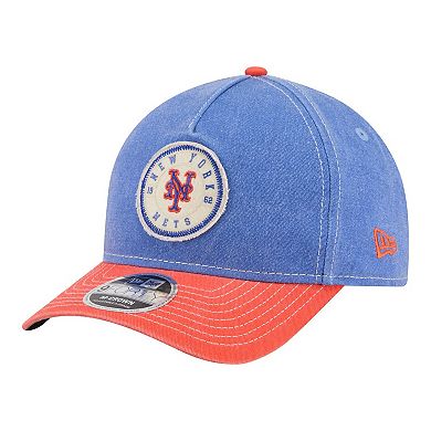 Men's New Era Royal/Orange New York Mets Felt M-Crown 9FORTY Adjustable Hat