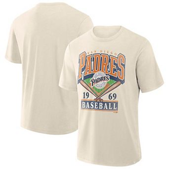 Men's Profile Cream San Diego Padres Big & Tall Screen Print T-Shirt