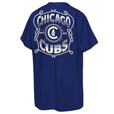 Youth Mitchell & Ness Navy Chicago Cubs Cooperstown Rodeo Rope T-Shirt