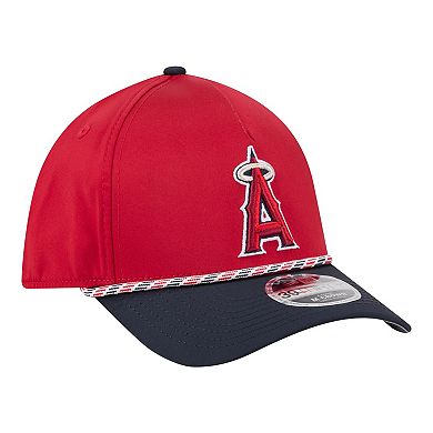 Men's New Era Red/Navy Los Angeles Angels Rope M-Crown A-Frame 39THIRTY Flex Hat