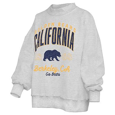 Women's Pressbox Heather Gray Cal Bears Reversible Sweatshirt