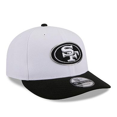 Men's New Era White/Black San Francisco 49ers 2026 NFL Draft Pre-Curved 9FIFTY Snapback Hat