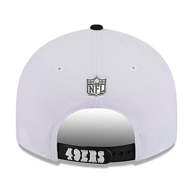 Men's New Era White/Black San Francisco 49ers 2026 NFL Draft Pre-Curved 9FIFTY Snapback Hat