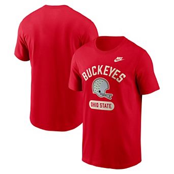 Men's Nike Scarlet Ohio State Buckeyes Legacy Arch Helmet T-Shirt