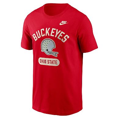 Men's Nike Scarlet Ohio State Buckeyes Legacy Arch Helmet T-Shirt