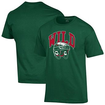 Men's Champion Green Minnesota Wild Helmet T-Shirt