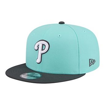 Men's New Era Turquoise/Charcoal Philadelphia Phillies Two-Tone Color Pack 9FIFTY Snapback Hat