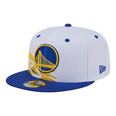 Youth New Era White/Royal Golden State Warriors Swept 9FIFTY Snapback Hat