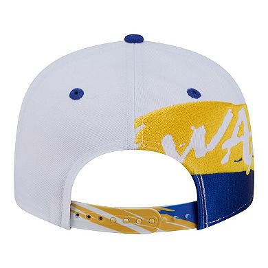 Youth New Era White/Royal Golden State Warriors Swept 9FIFTY Snapback Hat
