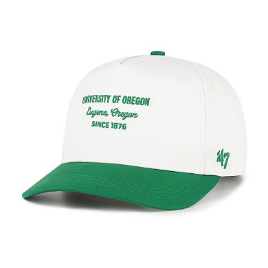 Men's '47 White Oregon Ducks Contemporary Basics Two-Tone Hitch Adjustable Hat