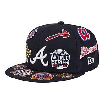 Men's New Era Navy Atlanta Braves All Over 59FIFTY Fitted Hat