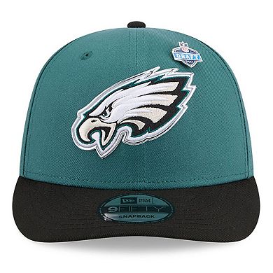 Youth New Era Midnight Green/Black Philadelphia Eagles 2026 NFL Draft Pre-Curved 9FIFTY Snapback Hat