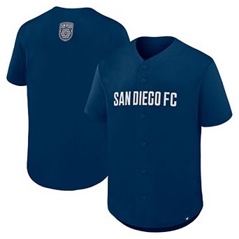 Men's Fanatics Navy San Diego FC Maximum Intensity Button-Up Jersey