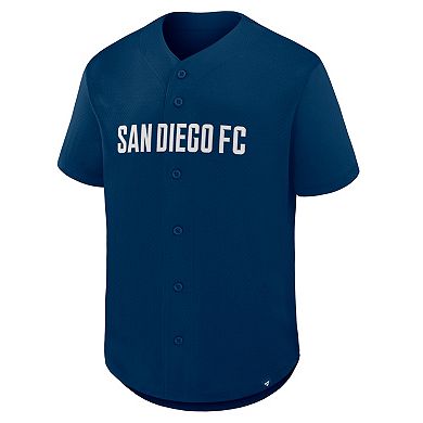 Men's Fanatics Navy San Diego FC Maximum Intensity Button-Up Jersey