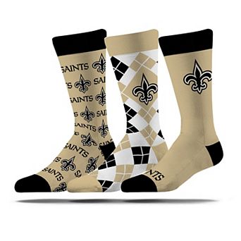Unisex Strideline New Orleans Saints Business Knit Crew Socks Three-Pack Set