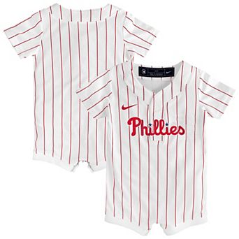 Newborn Nike White Philadelphia Phillies Home Replica Romper Jersey