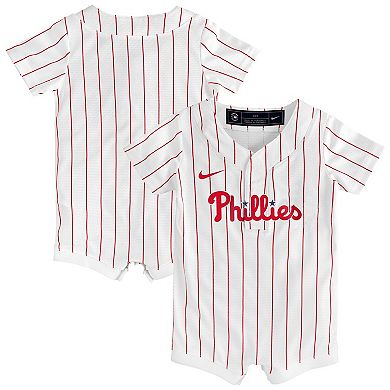 Newborn Nike White Philadelphia Phillies Home Replica Romper Jersey