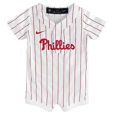 Infant Nike White Philadelphia Phillies Home Replica Romper Jersey