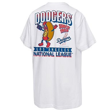Youth Mitchell & Ness White Los Angeles Dodgers Cooperstown Concession T-Shirt