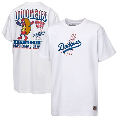 Youth Mitchell & Ness White Los Angeles Dodgers Cooperstown Concession T-Shirt