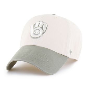 Men's '47 Natural/Olive Milwaukee Brewers Two-Tone Fashion Clean Up Adjustable Hat