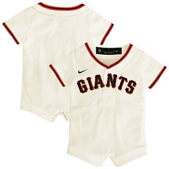 Infant Nike Cream San Francisco Giants Home Replica Romper Jersey